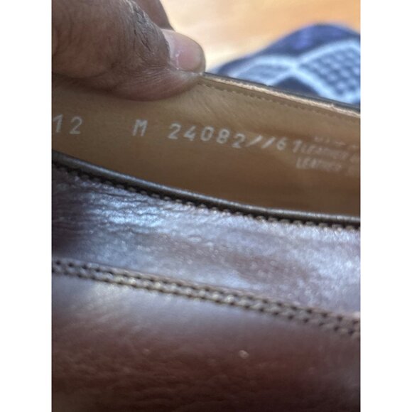 MensBistonian Florentine Leather Tassel Loafers 12M Brown Made In Italy - Picture 11 of 11